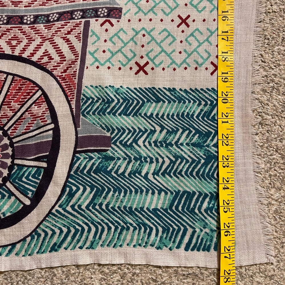 INOUITOOSH Elegant Multicolor Patterned Scarf - image 5